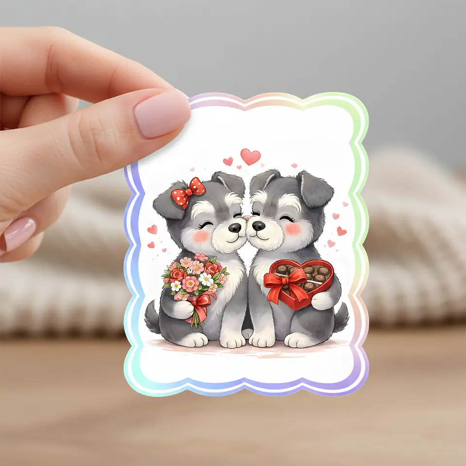 12 Stickers  Animalitos Enamorados 2