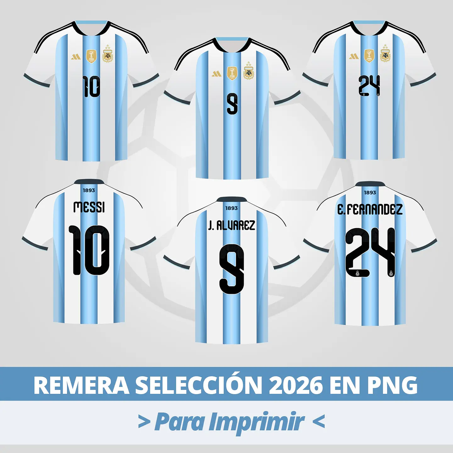 Remera Selección Argentina para Imprimir 3