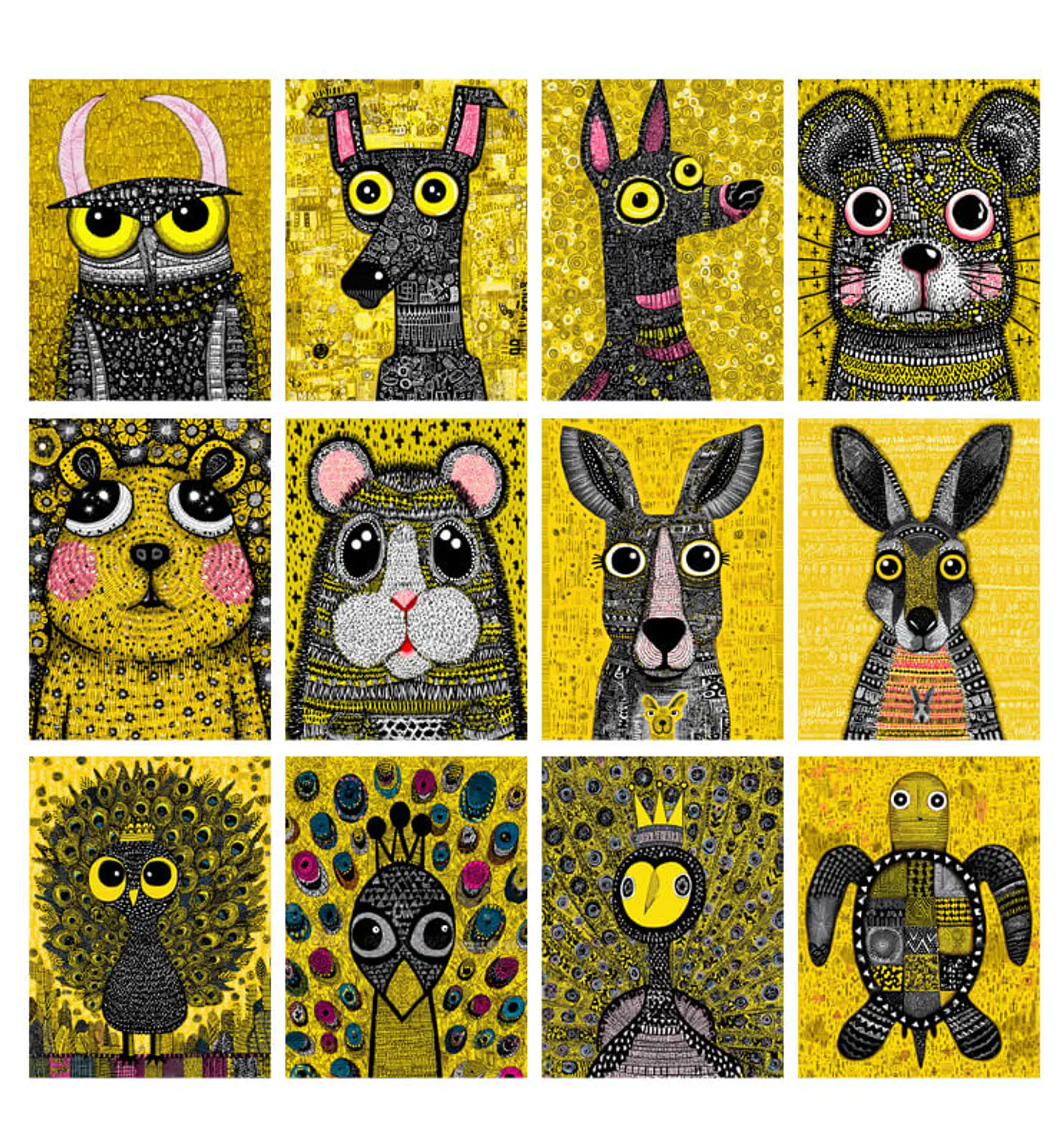 Pack 60 Láminas Animales Tribales imprimibles 4