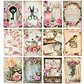 Pack 100 Láminas Estilo Diario Rosa Junk Pastel - Miniatura 2