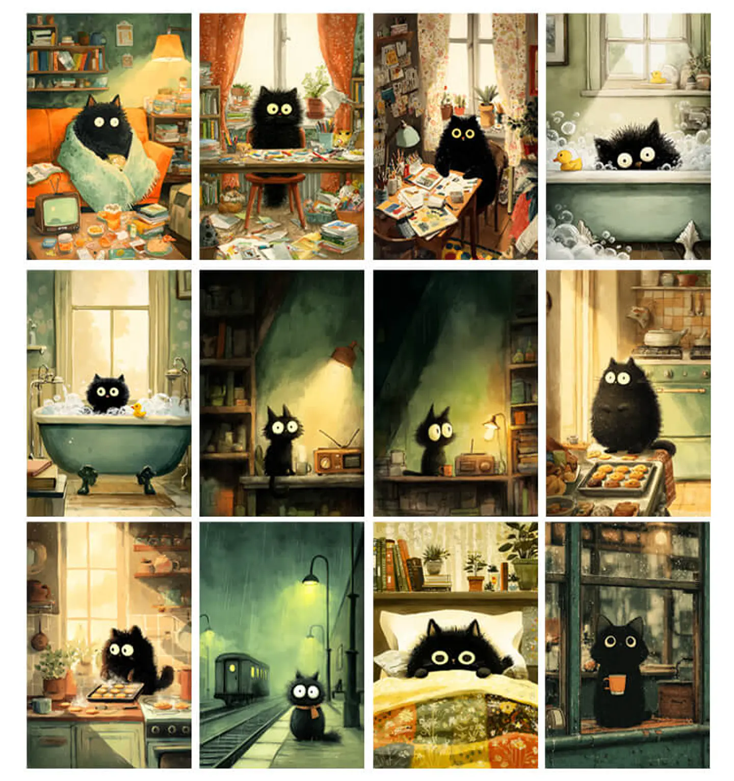 51 Láminas Historias de un Gatito Negro 2