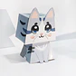 Gatito de papel Gris Imprimible - Miniatura 1