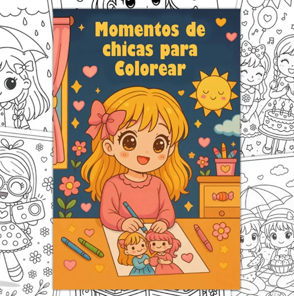 Cuaderno para Colorear Imprimible para Niñas de 3 a 7 años 1