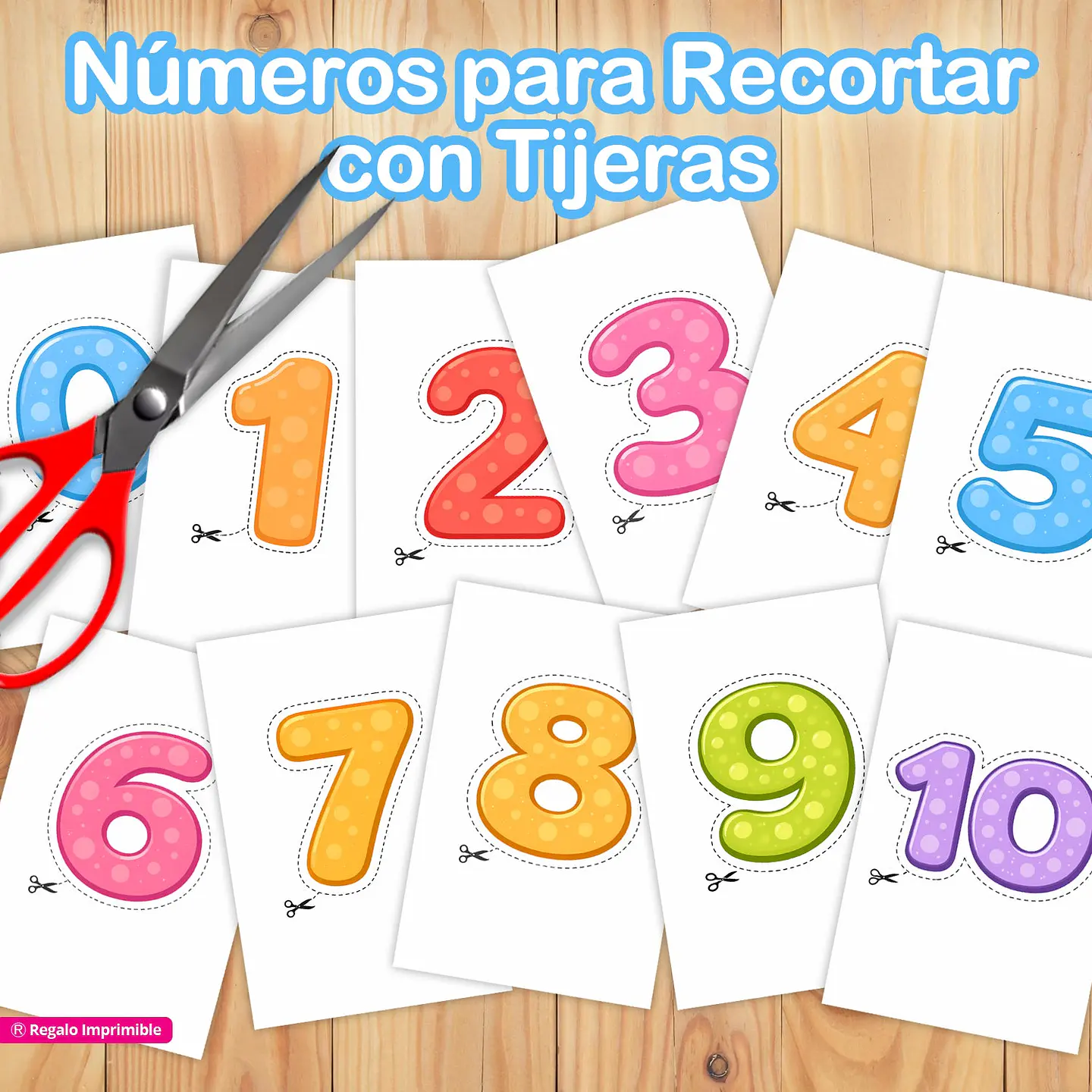 Actividad Recorte de Números (0-10) ✂️ | Motricidad Fina para Niños 1