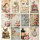 Pack 100 Láminas Estilo Diario Rosa Junk Pastel - Miniatura 3