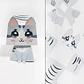 Gatito de papel Gris Imprimible - Miniatura 2