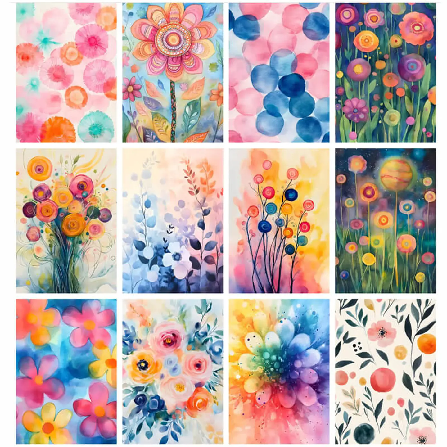 Pack 119 Láminas Flores Surrealistas 3