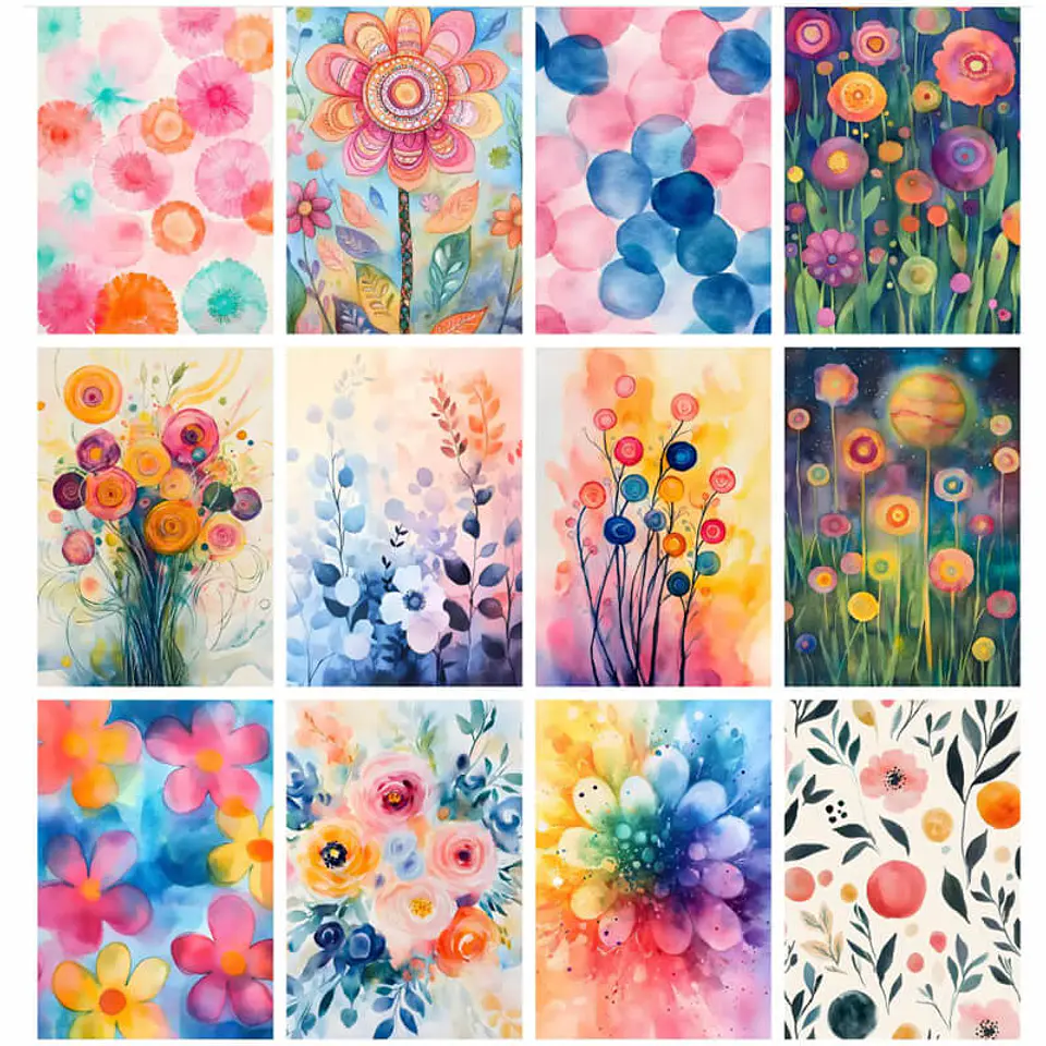 Pack 119 Láminas Flores Surrealistas 3