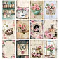 Pack 100 Láminas Estilo Diario Rosa Junk Pastel - Miniatura 4