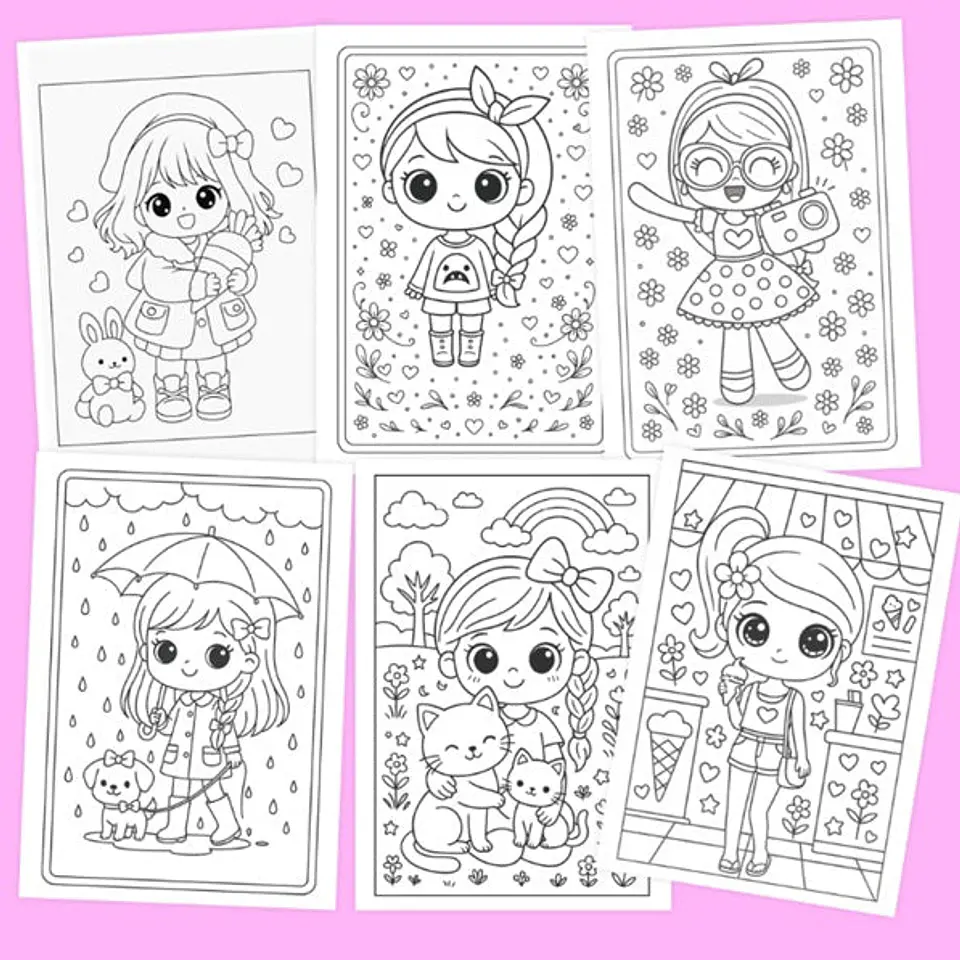 Cuaderno para Colorear Imprimible para Niñas de 3 a 7 años 2
