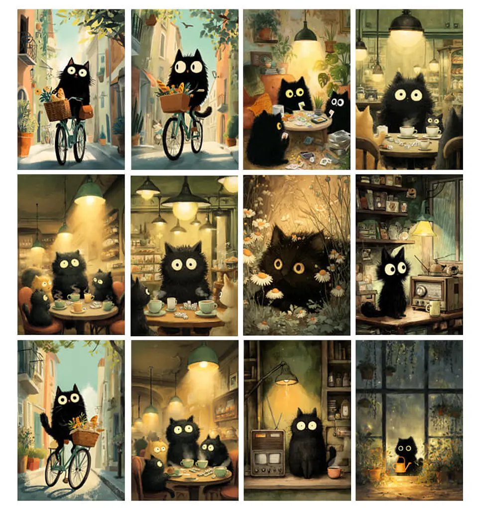 51 Láminas Historias de un Gatito Negro 4