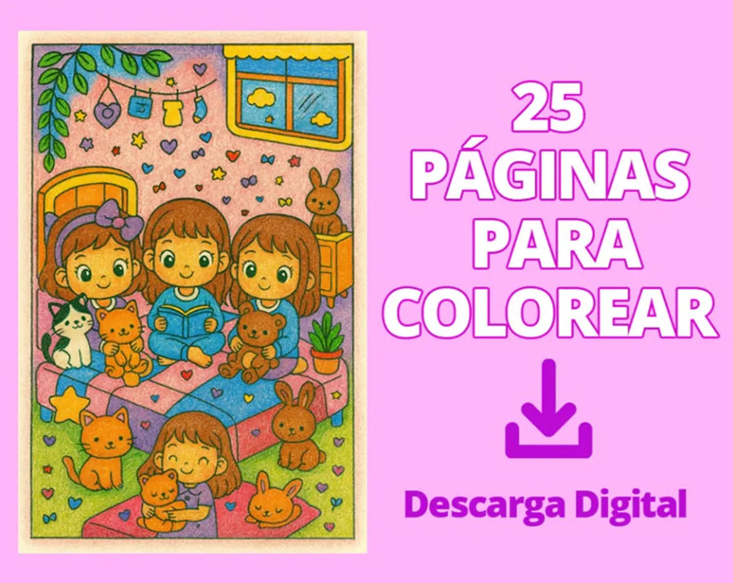 Cuaderno para Colorear Imprimible para Niñas de 3 a 7 años 4