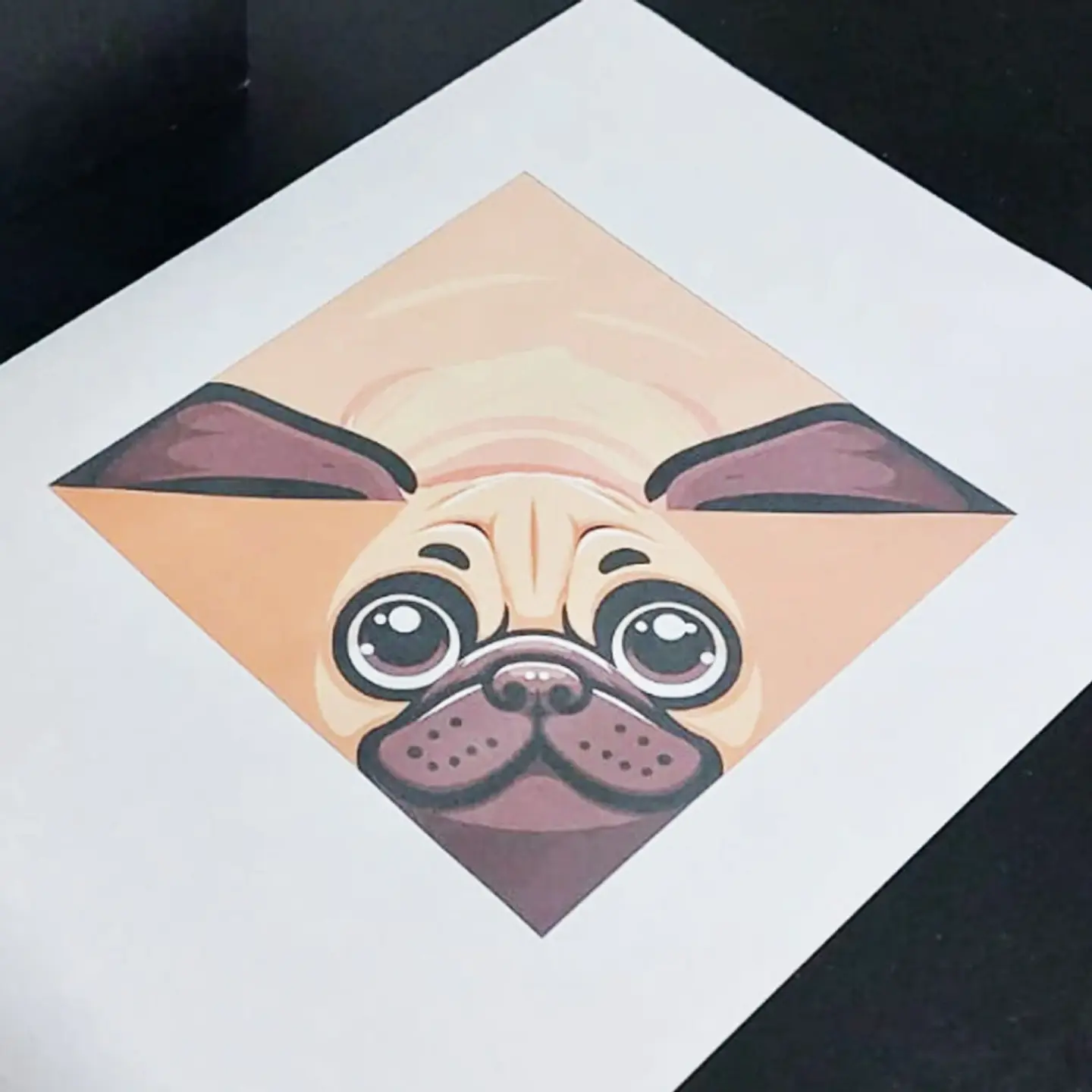 Perrito Pug Origami 4