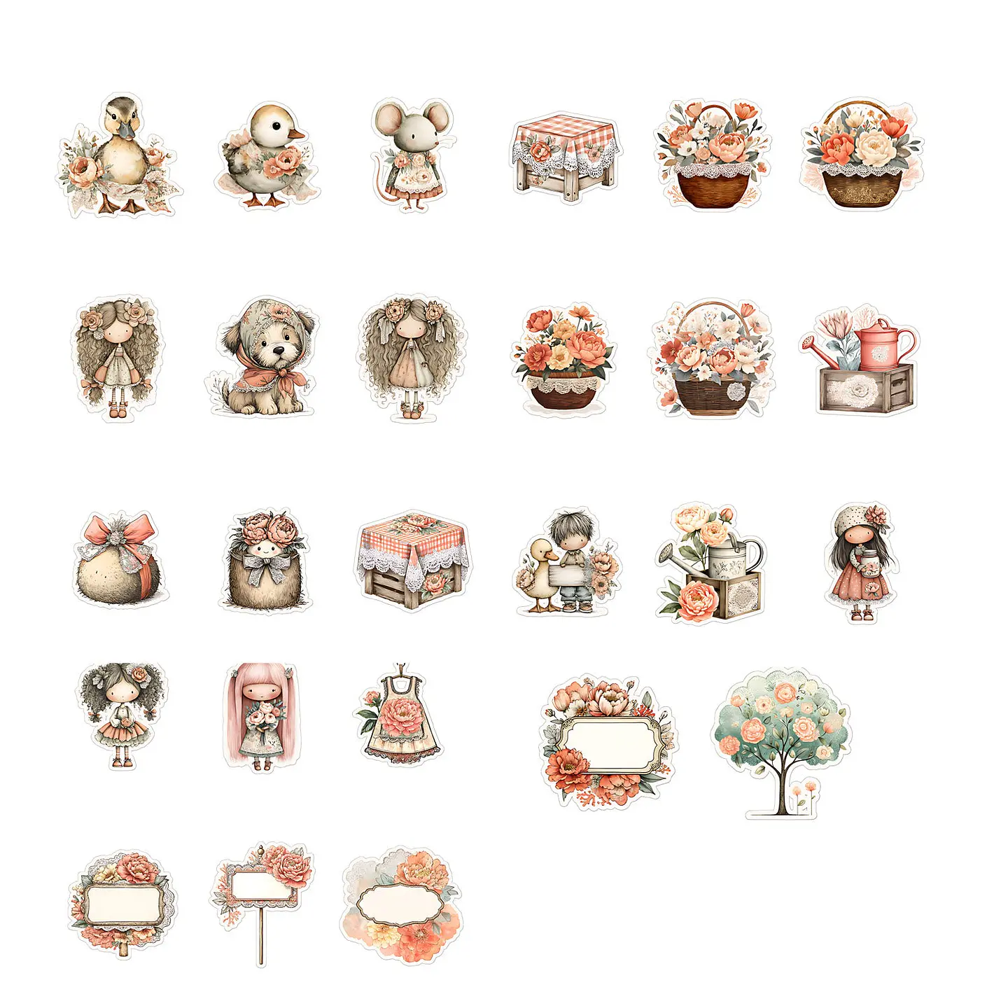 ✂️ Plancha para cortar - 170 Stickers Mundo Floral 8