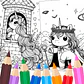 Unicornios Fan para Colorear - Miniatura 5