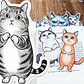 Set de 8 Marca-Páginas de Gatitos Imprimibles - Miniatura 1