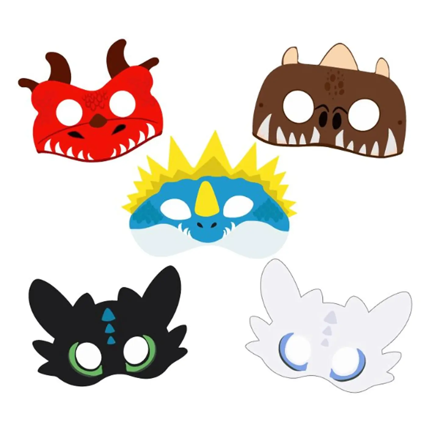 Máscaras de Dragónes Imprimibles 1