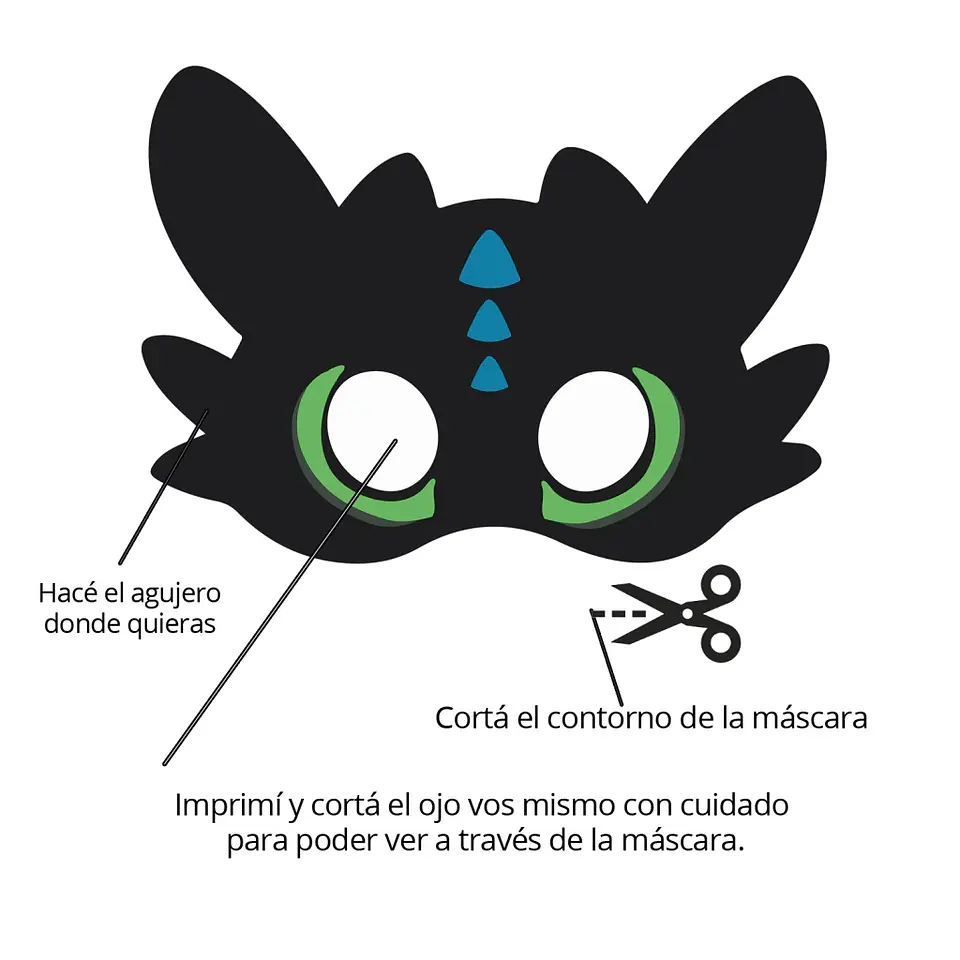 Máscaras de Dragónes Imprimibles 2