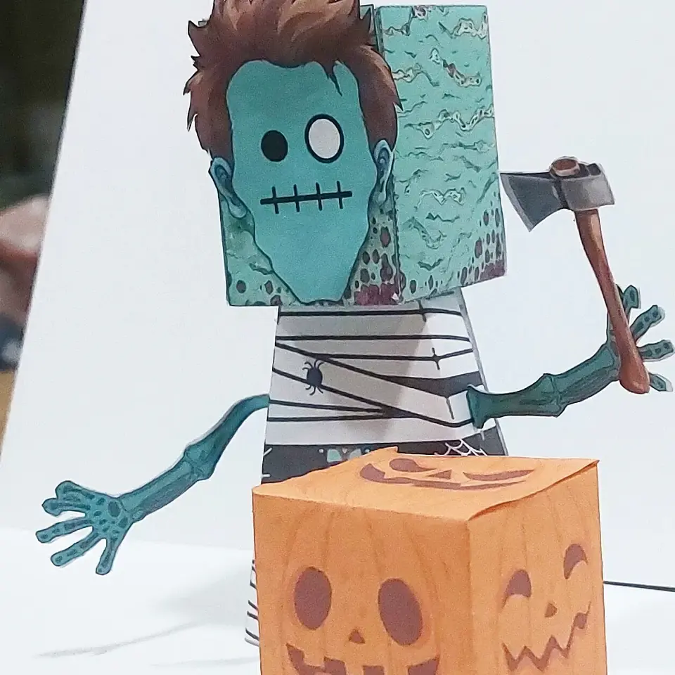 Zombie Poker-Face Imprimible 2