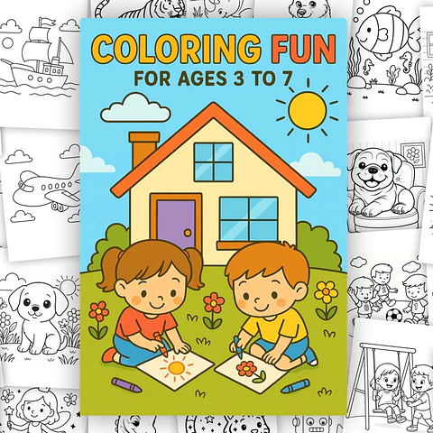 Libro para Colorear Imprimible Para Niños 3 a 7 años