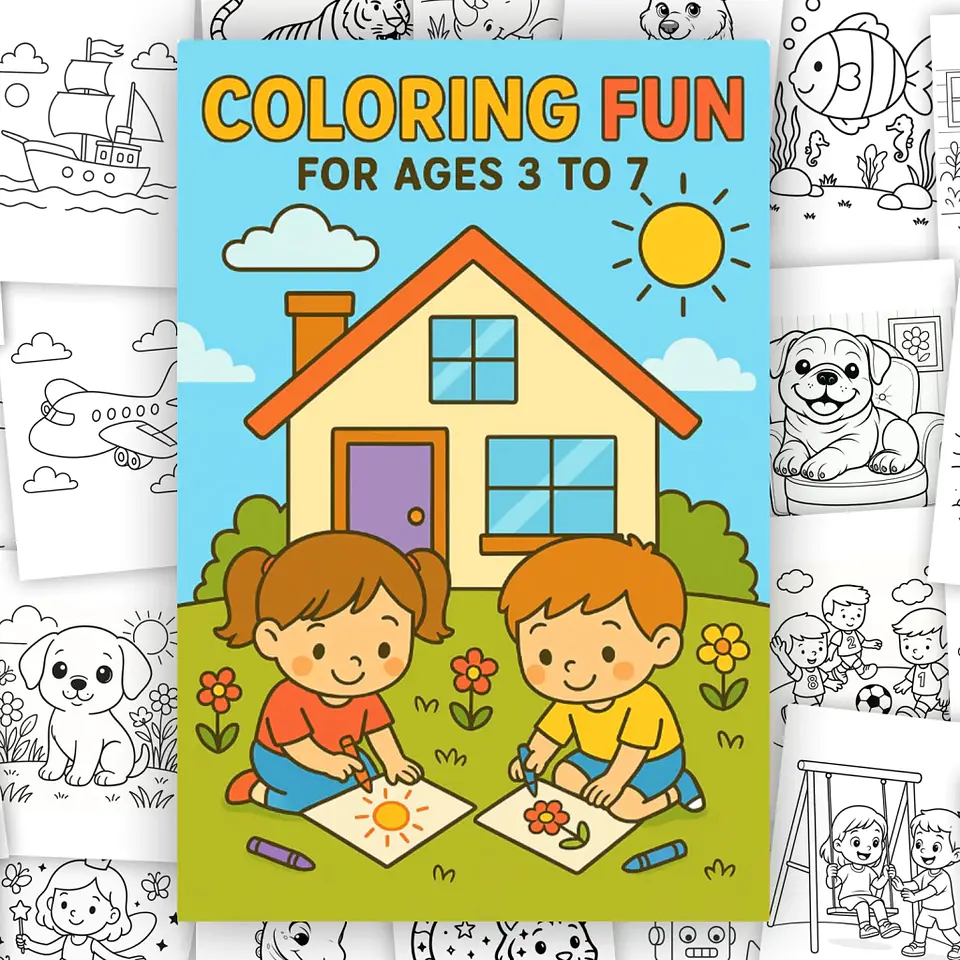 Libro para Colorear Imprimible Para Niños 3 a 7 años 1