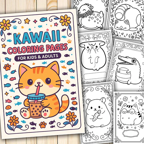 Criaturitas Kawaii para Colorear