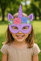 Máscaras Imprimibles Unicornio Floral Vintage - Miniatura 2