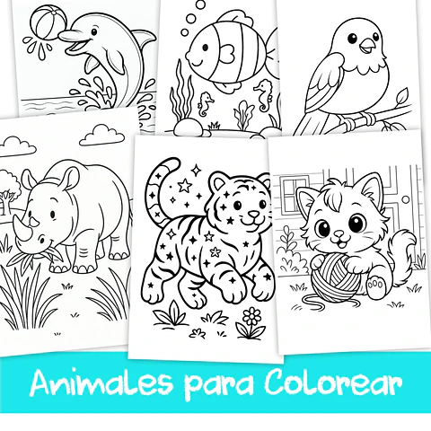 Libro para Colorear Imprimible Para Niños 3 a 7 años