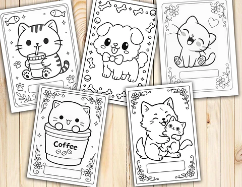 Criaturitas Kawaii para Colorear