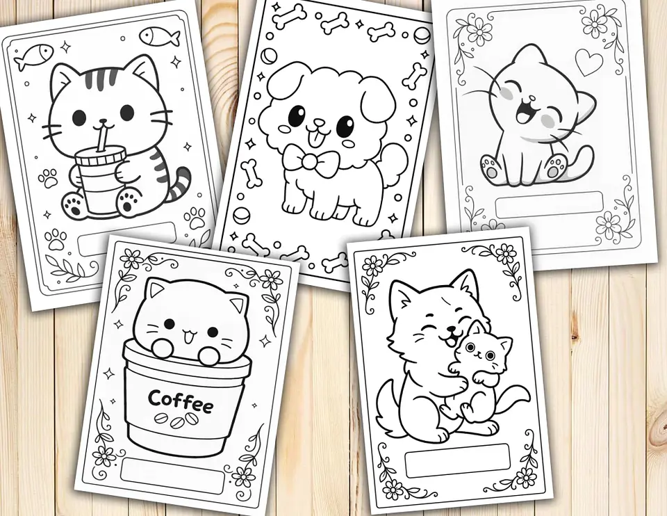 Criaturitas Kawaii para Colorear 2