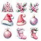 Set 23 Stickers Rosa Navidad Imprimibles - Miniatura 2