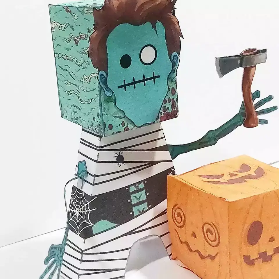 Zombie Poker-Face Imprimible 5