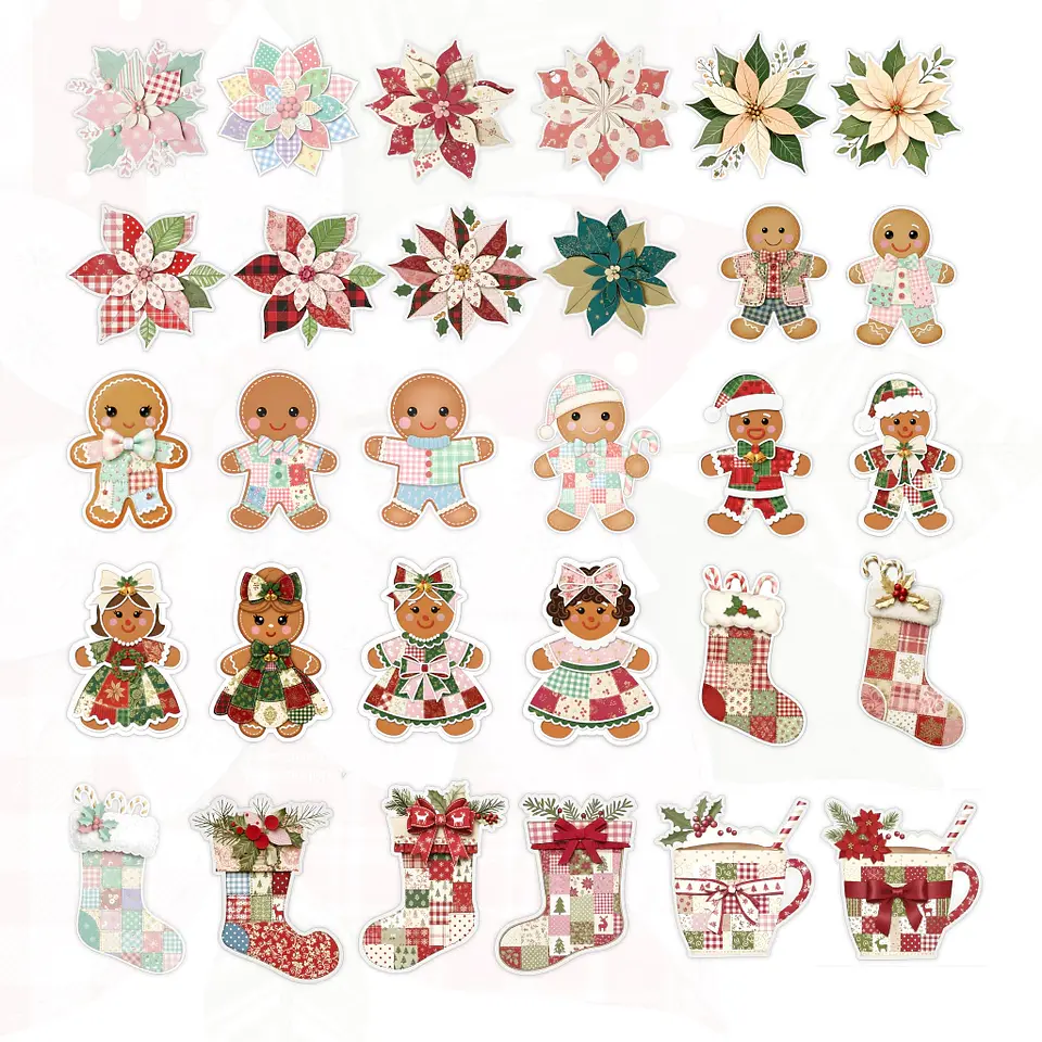 Set 58 Stikers Recortes Navidad Imprimible 3