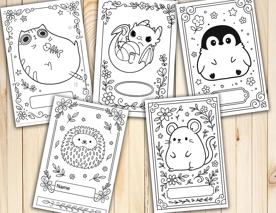 Criaturitas Kawaii para Colorear 4