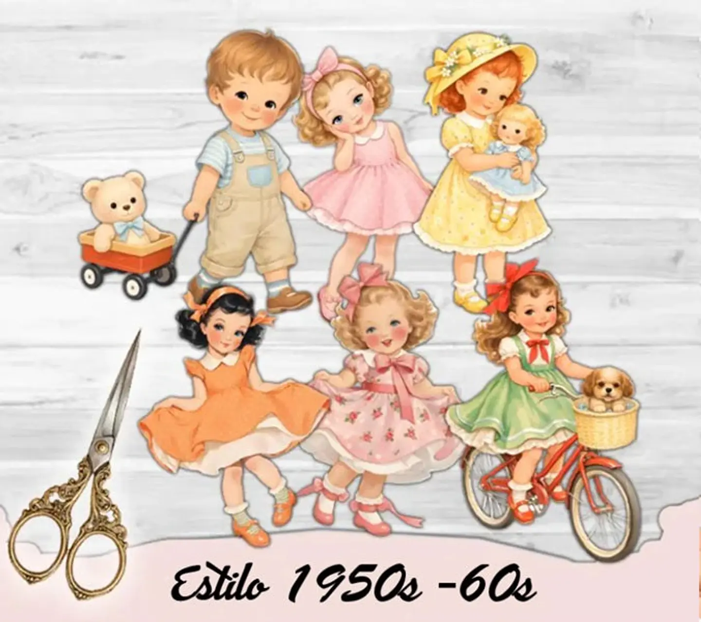 Stickers Muñequitos de 1950s / 70s – 25 Personajes Retro 4