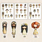 Plancha 30 Stickers Muñequitas Margarita Recortables - Miniatura 4