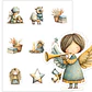 Pack 135 Stickers Nacimiento Navideño Imprimible - Miniatura 6