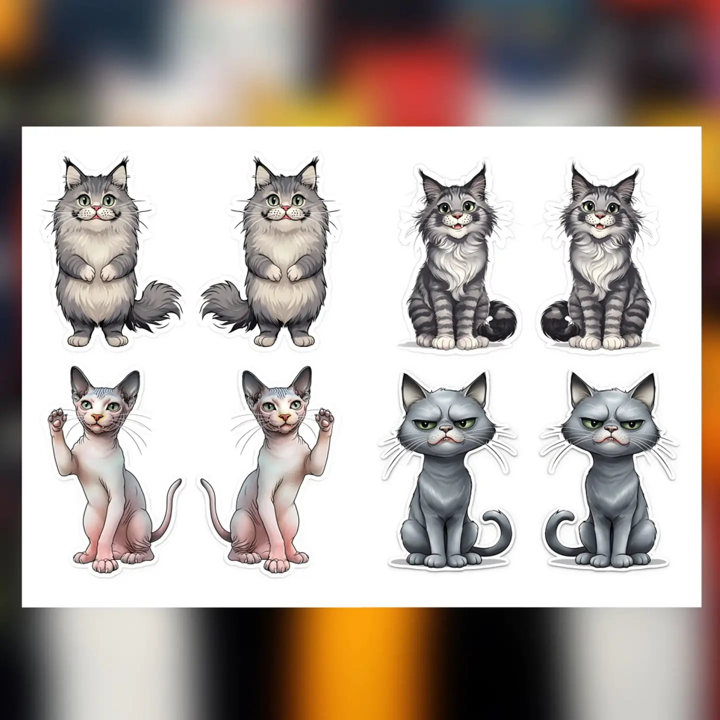 Set de 8 Marca-Páginas de Gatitos Imprimibles 7