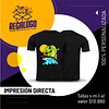 Polera NEGRA con impresión directa 