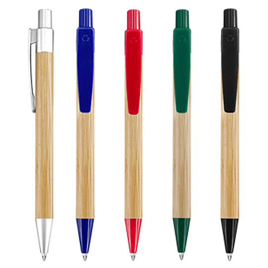 Bolígrafo Bamboo Sustenta 100 unidades con logo full color