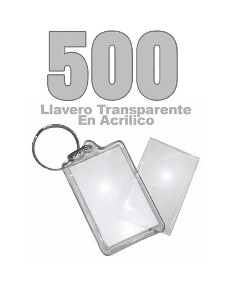 500 Llaveros Acrílicos Portafotos Publicitario