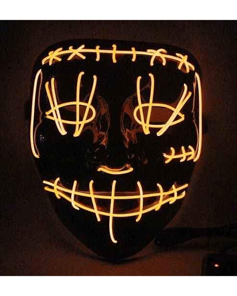 Resplandor Máscara Led La Purga Halloween Colores Rave