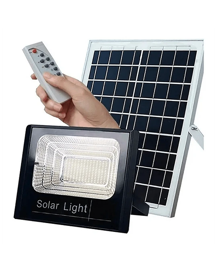 Foco Led 120w + Panel Solar + Control