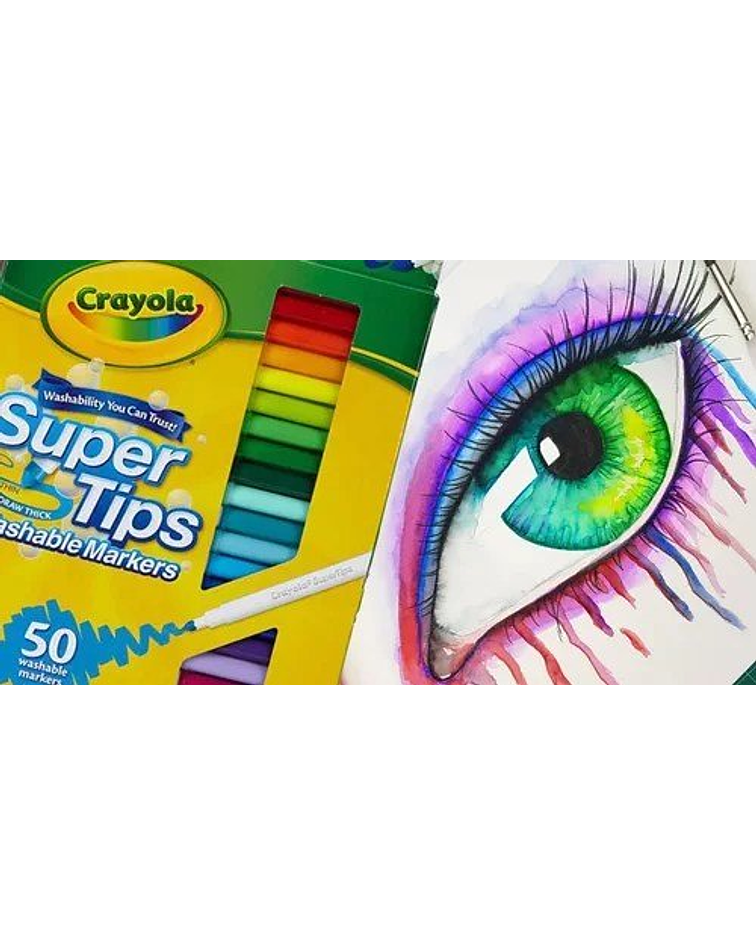 Lápices Crayola Súper Tips 50 Colores Marcadores Usa