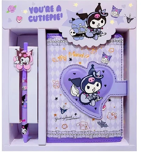 ✨ Set de Cuaderno y Bolígrafo Kuromi Sanrio – ¡Ternura y estilo en un solo regalo!