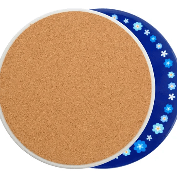 Posavasos Cerámica con Base de Corcho Set 6 + Soporte | Posavasos Decorativos Frida 5