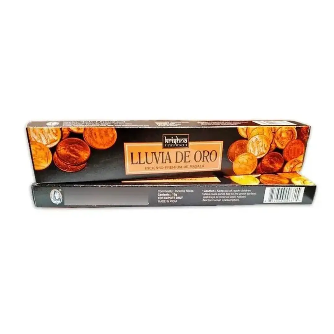 Incienso Krishna Premium Lluvia de Oro 15 Varas 1