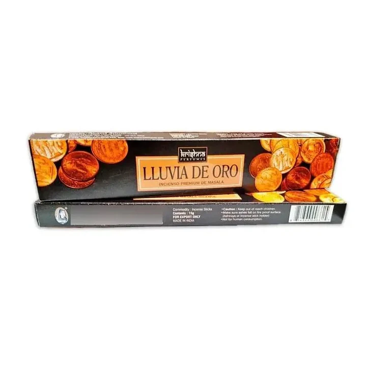 Incienso Krishna Premium Lluvia de Oro 15 Varas 1