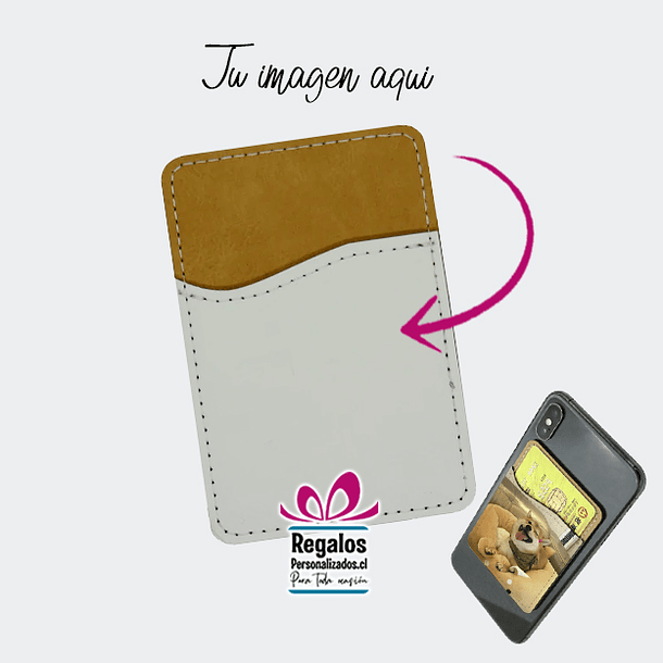 Porta tarjeta para celular personalizado