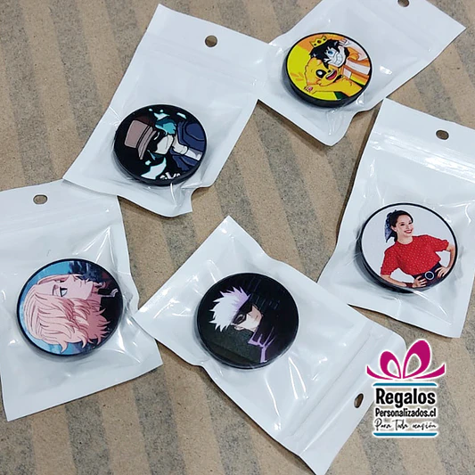 Pop socket negro personalizado 2